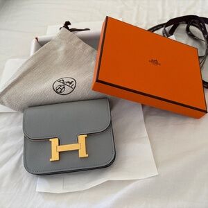 Hermes Portefeuille Constance Slim Compact Veau Everco